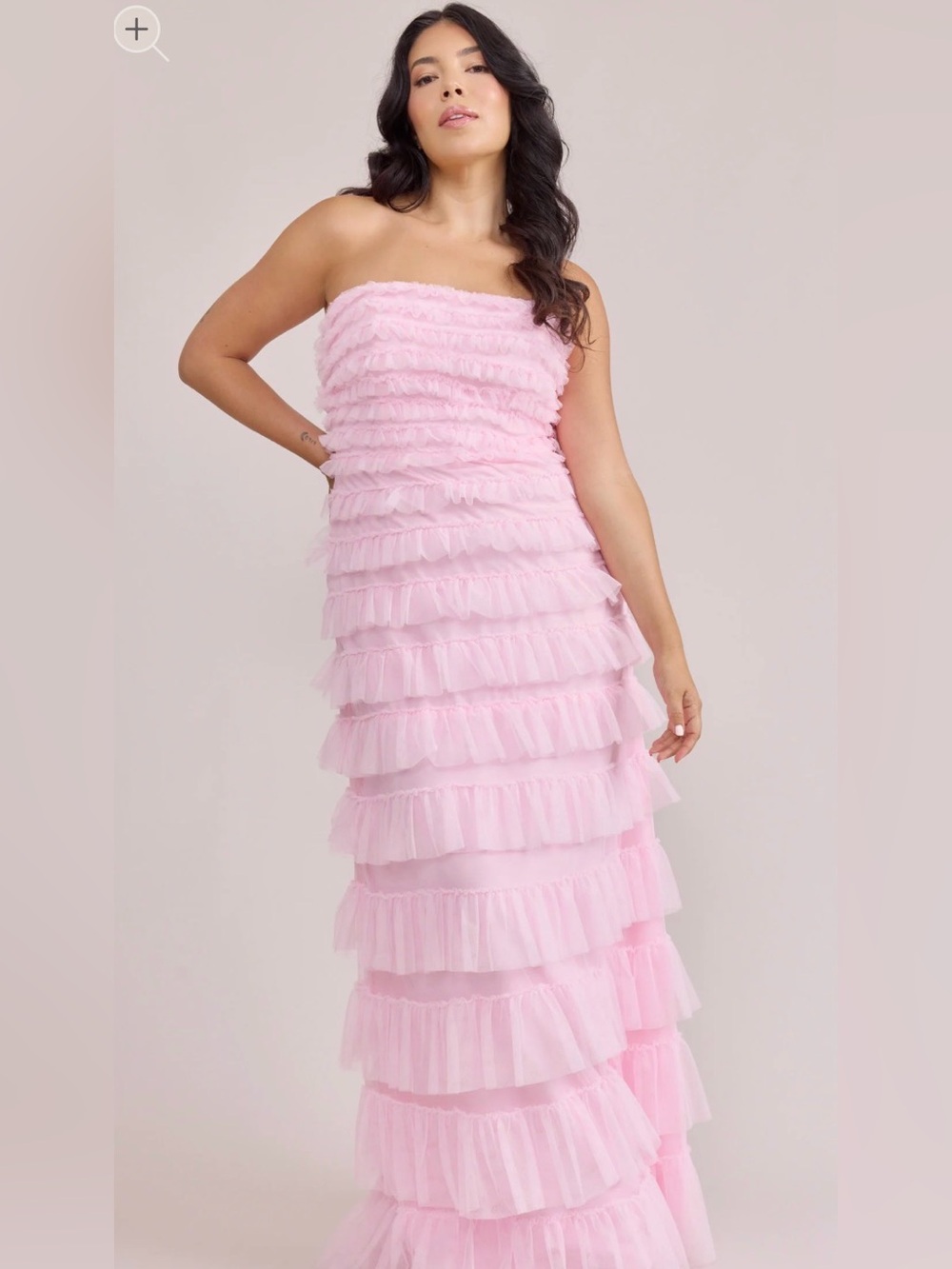 Revelry Summer Tulle Dress in Baby Pink